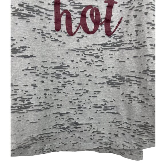 Gray Racerback Tank Top With "I Am Freaking Hot" Graphic By Ever Hottie Womens L - Picture 3 of 5